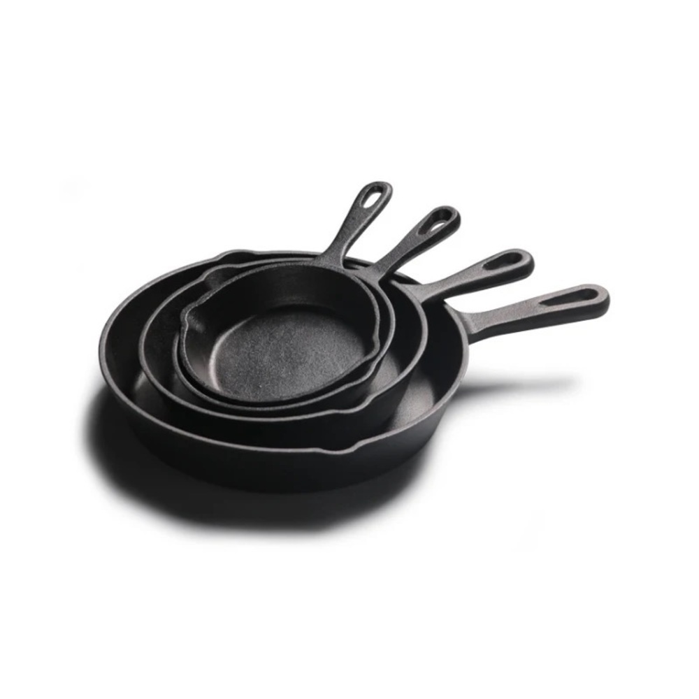 Cast Iron Pans Oven Safe Tarte Tatin Frying Pan with Wooden Board 20cm